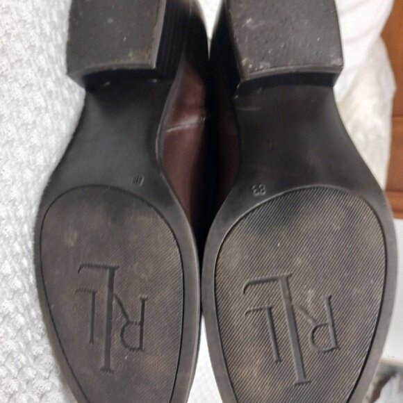 Ralph Lauren Leather Equestrian Wide Calf Brown Boot Size 8B - Picture 6 of 12